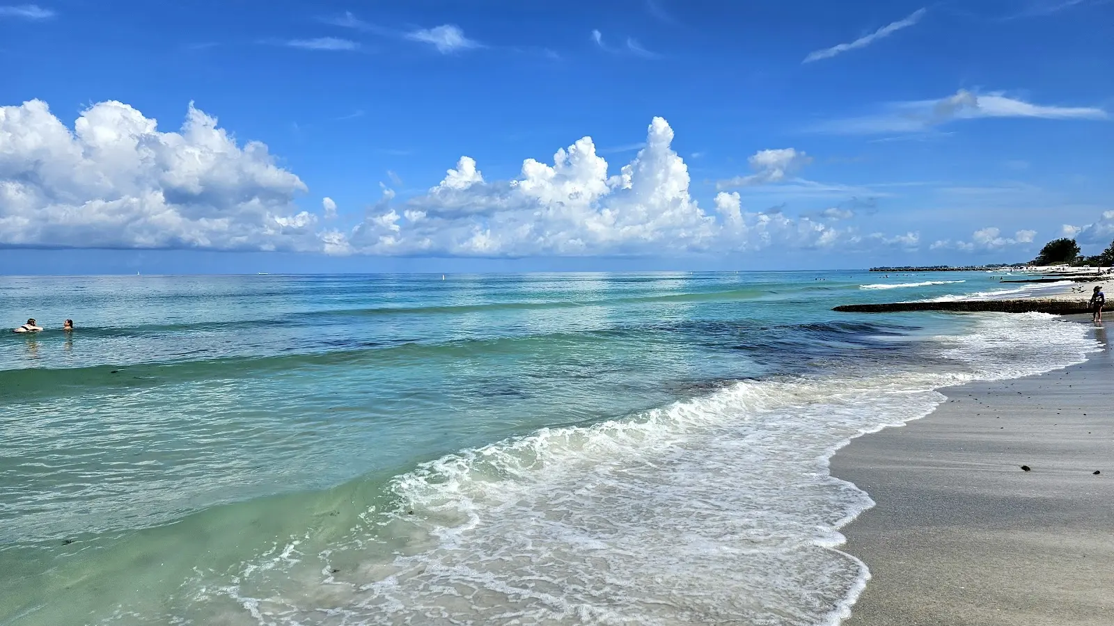 Palm trees and white sand